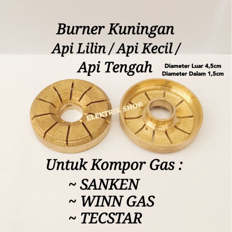 BURNER KUNINGAN API LILIN SANKEN / BURNER API KECIL / BURNER API TENGAH SANKEN