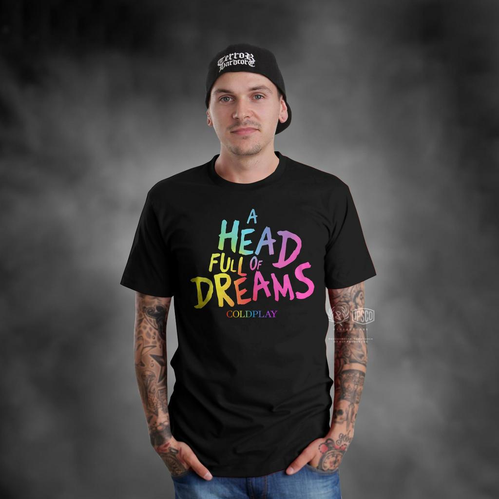 KAOS BAND COLDPLAY HEAD FULL OF DREAMS KAOS DISTRO TERBARU