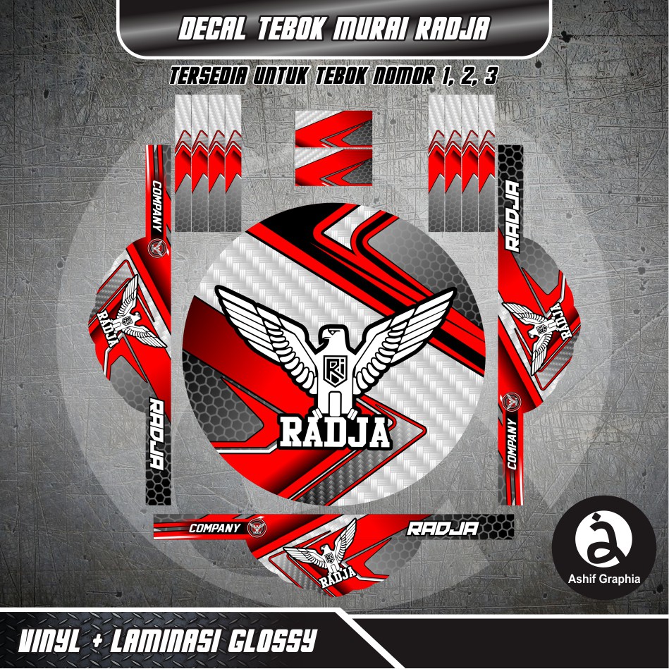 TERMURAH  STICKER STIKER DECAL TEBOK MURAI RADJA NEW