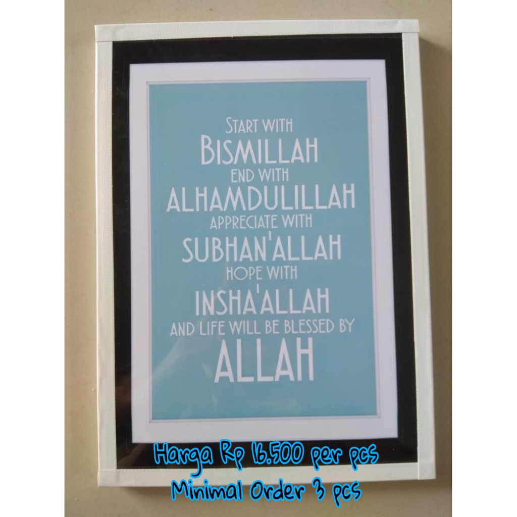 Wall Decor Quotes Islamic Hiasan Pajangan Dinding Shabby Chic