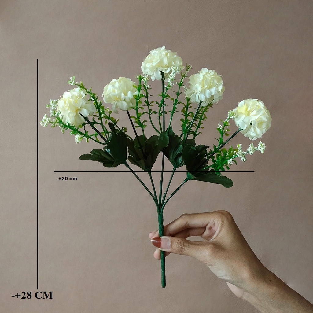 Artificial Flower Dianthus 5stem Palsu Bunga Buatan Dekorasi Hias Bouqet Pesta