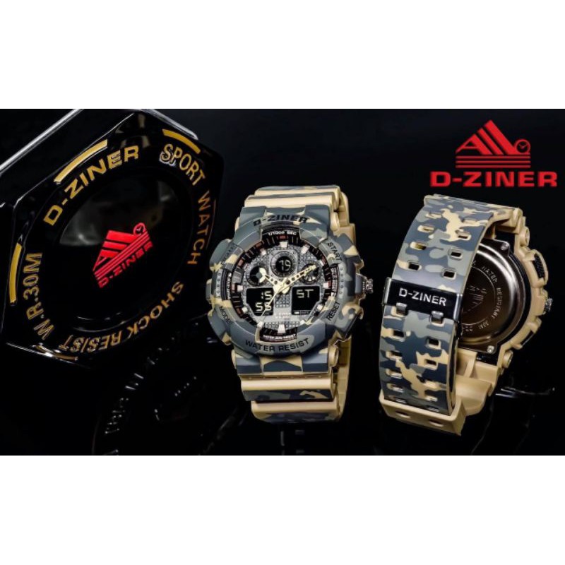 Jam Tangan Pria D-Ziner Original 8185 Tahan Air Garansi Resmi 1 Tahun