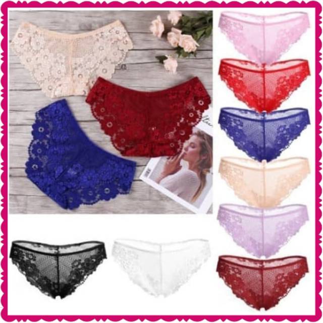 Celana Dalam Gstring Renda Transparan IMPORT