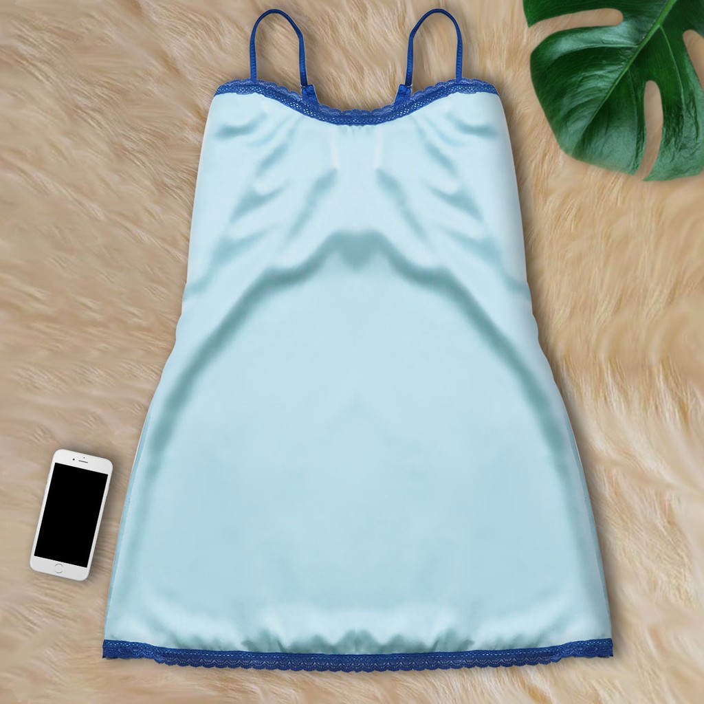 FOLVA premium tanktop dress baju rumah maxmara A1013LB biru all size