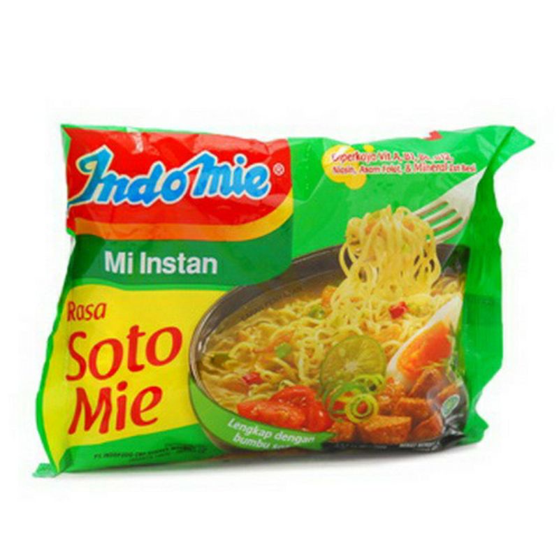 

Indomie Soto, Kari Ayam, Ayam Bawang, Goreng 1pcs