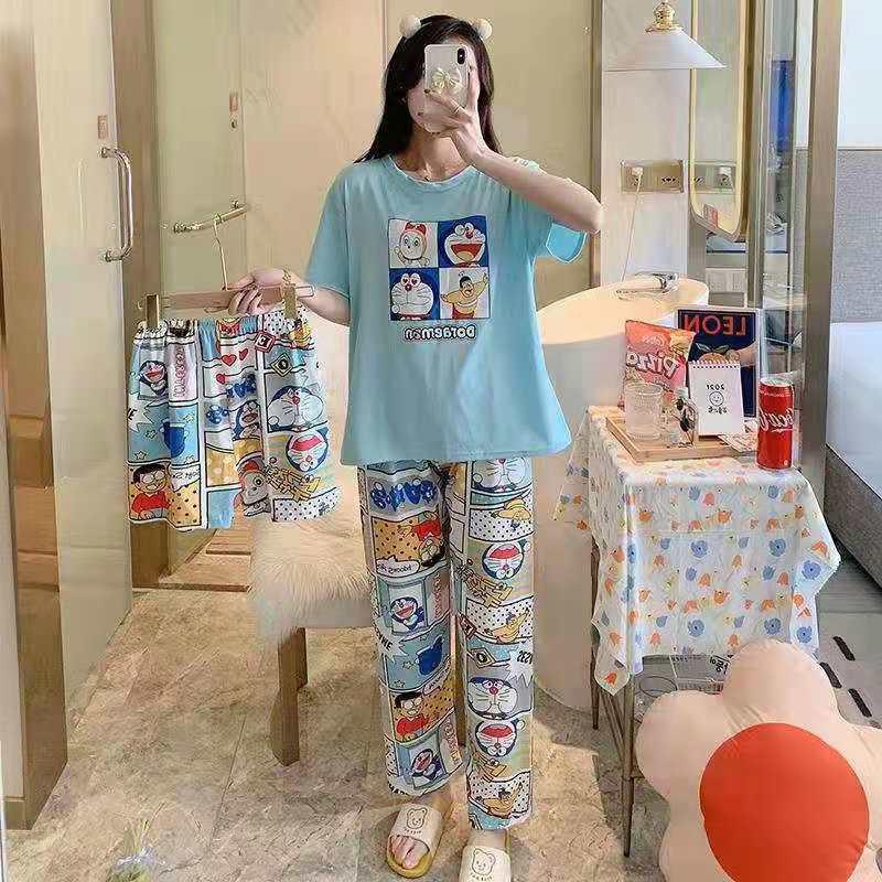 BAJU TIDUR WANITA IMPORT 2 CELANA - BAJU TIDUR BAHAN SPANDEX DENGAN 2 CELANA