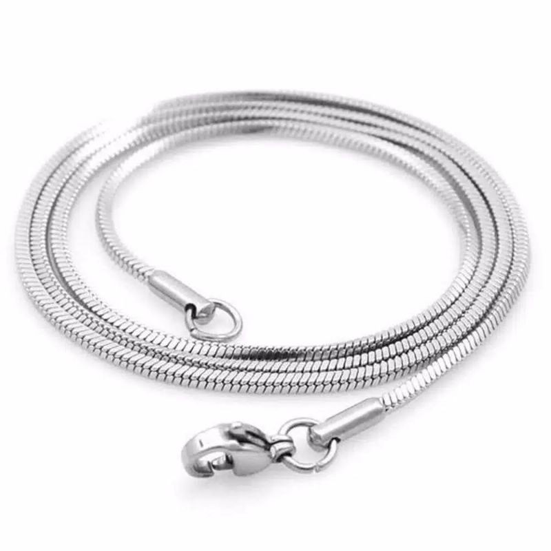 [Bisa COD] Kalung Panjang Titanium Pria Wanita Korea Style Titanium Kalung Cowok Kotak Anti Karat dan Anti Luntur Aksesoris Fashion Original