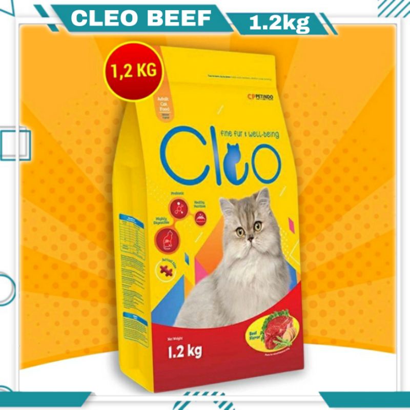 Cat Food Adult CLEO BEEF 1.2kg Fresh Pack Makanan Kering Kucing Dewasa 1.2kg