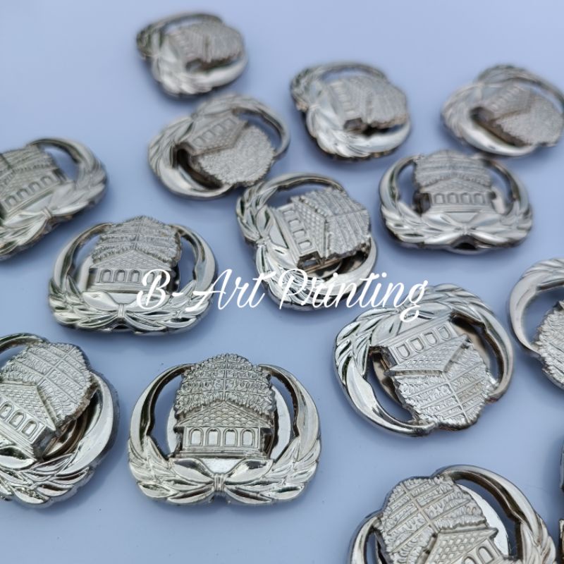 SILVER LENCANA Pin Korpri Pin Kopri Pin ASN Bross Pin Abdi Negara Silver 3cm Tebal