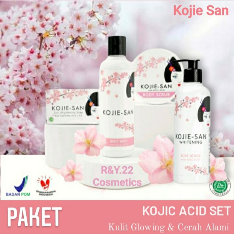 KOJIE SAN PAKET BUNDLING  KOJIC ACID / GLOW SKIN / GOATS MILK / BPOM / HALAL / ORIGINAL
