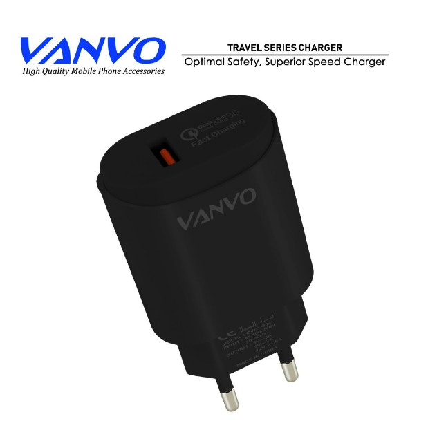 Charger Fastcharging 3.0 Qualcomm Vanvo Support Apple Xiaomi Vivo Oppo dan Samsung