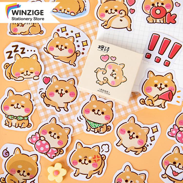 

45Pcs Cute ShibaInu Sticker Set Decor Kawaii Animal Stickers Scrapbooking Journal