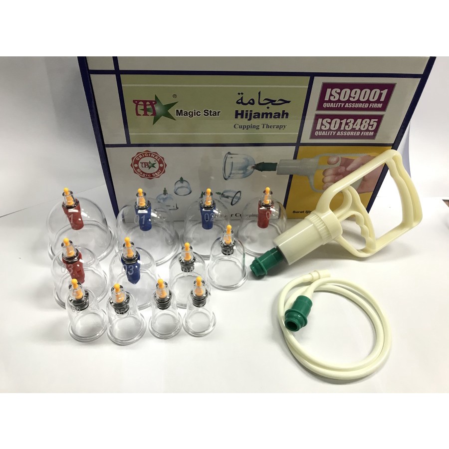 Alat Bekam Kangzhu / Magicstar Isi 12 Pcs | Kop KZ / MS Magic Star | Kop Angin Untuk Tubuh , Punggung | Hijamah Cupping Therapy | Bisa COD