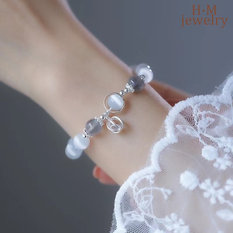 Gelang Manikmanik Kristal Opal Aquamarine Untuk Wanita