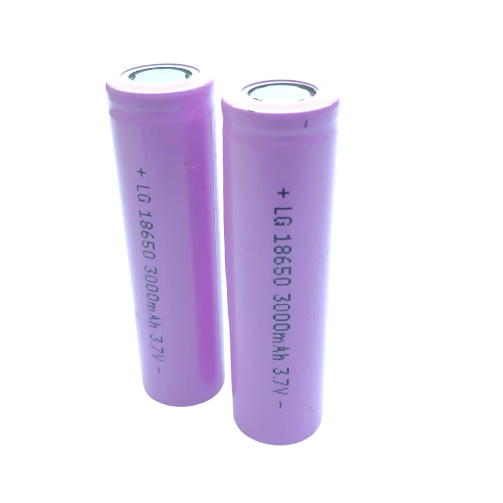 Batre 18650 Untuk Vape Senter Swatt Li-ION 3.7V - 3000mAh Paket 2pcs Warna Pink