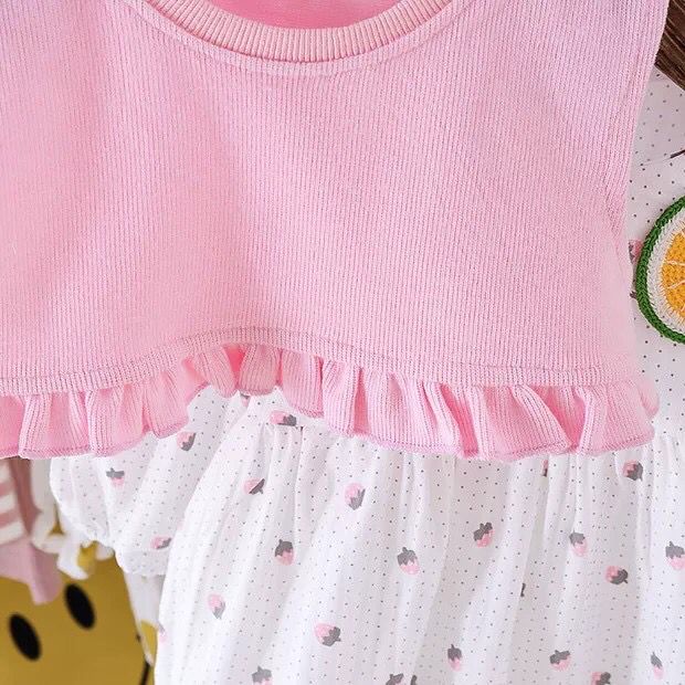 BARU! LIA024 - 2in1 Dress Korea Bayi 0-2 tahun Perempuan Fashion Terlaris Baju Pesta Pergi Jalan