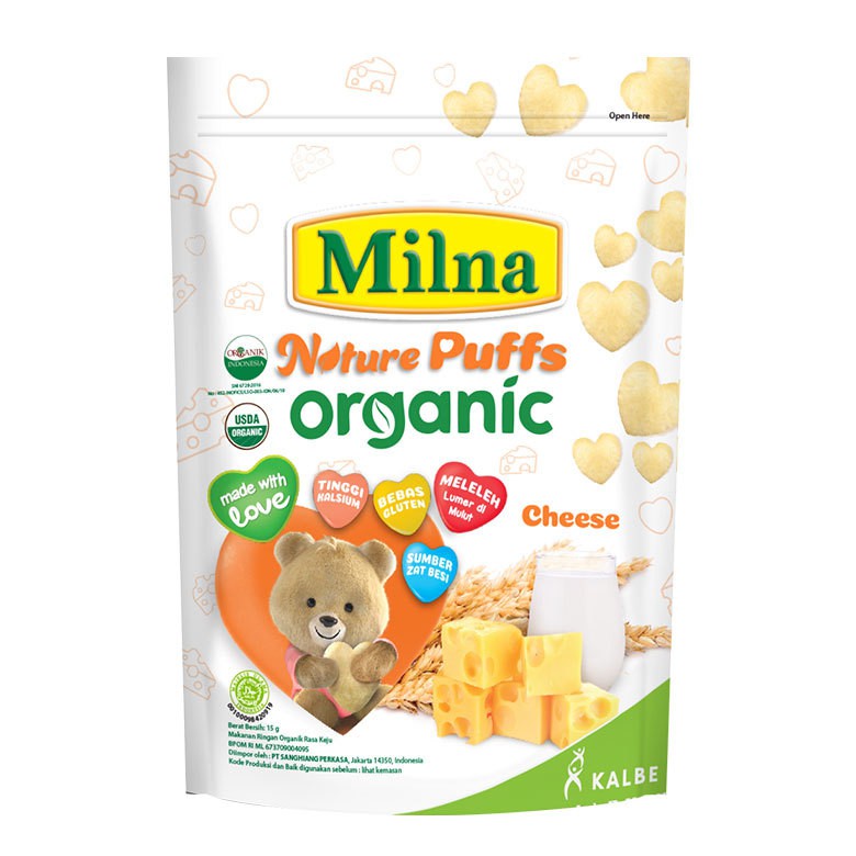 Milna Puff Nature Organic Milna Puffs 15 Gram - Kabakids Store