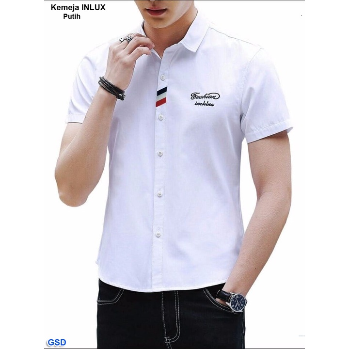 Kemeja INLUX/ kemeja pria Cowok Distro/Baju Lengan pendek/Atasan pendek pria/Baju cowok Best Seller