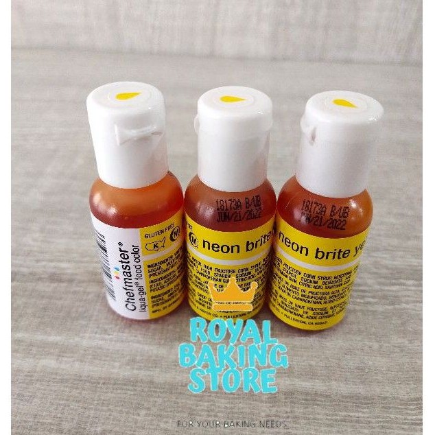 

Chefmaster neon brite yellow kuning / icing color pewarna