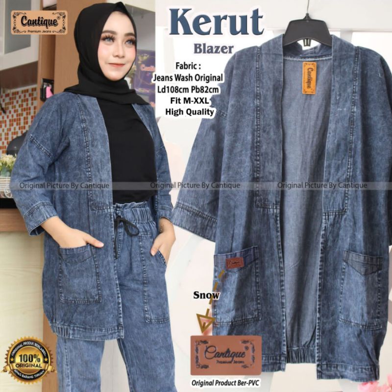 KERUT BLAZER BY CANTIQUE (BLAZER WANITA) blazer jeans muslimah modern