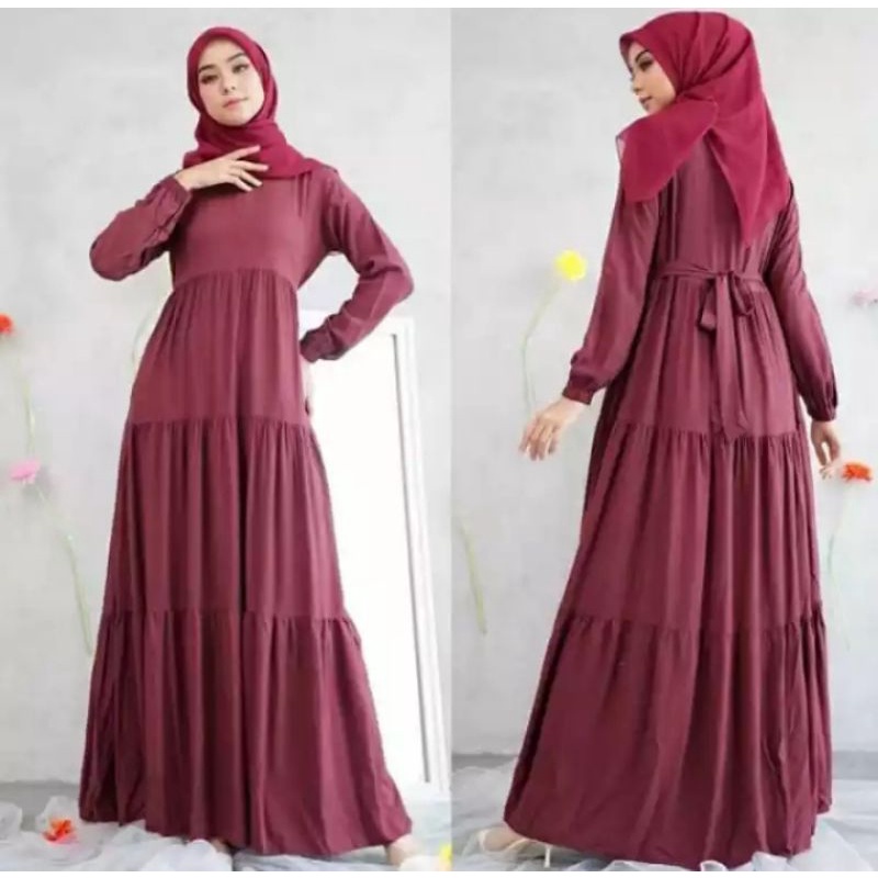 dress terbaru/dress REMPEL 3susun/gamis aiyla REMPEL 3susun