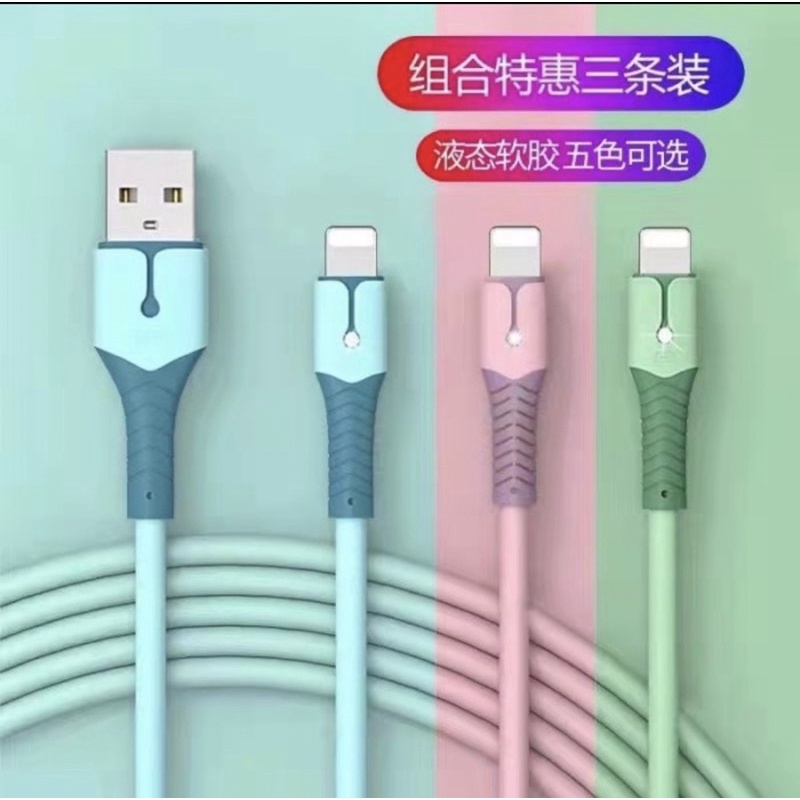 Kabel Data - Kabel Charger S18  - Kabel Charger PINZY S18 Micro USB led Light Fast Charging