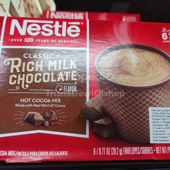

NESTLE Classic Rich Milk Chocolate Flavour Hot Cocoa Mix 121gram