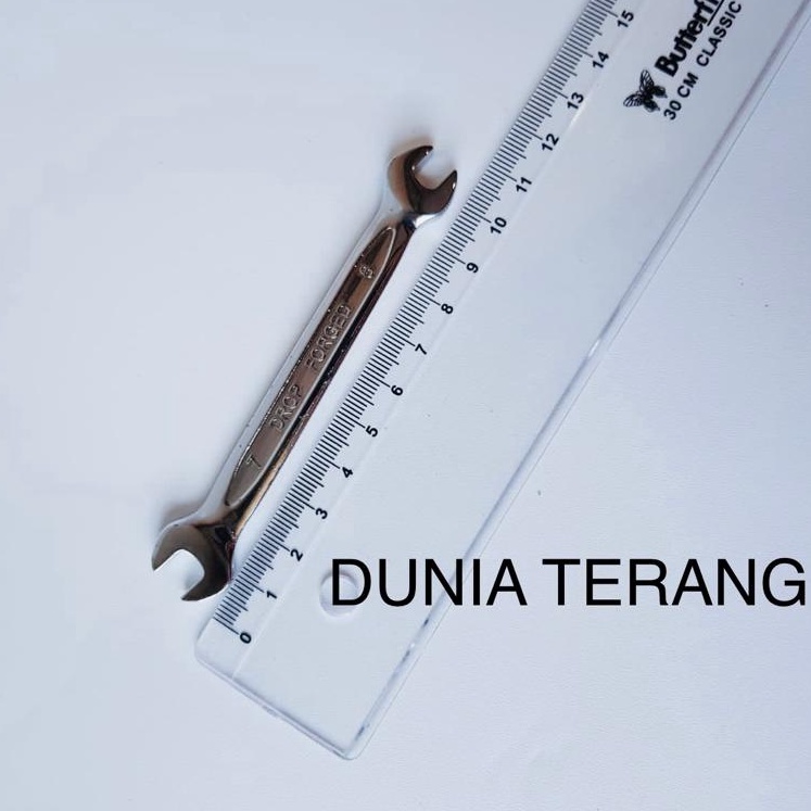 KUNCI PAS ATS 6x7 mm 6 mm 7 mm - Kunci Buka 6mmx7mm - Konci Pas 6-7 - Double Open End Spanner 6mm 7mm ATS