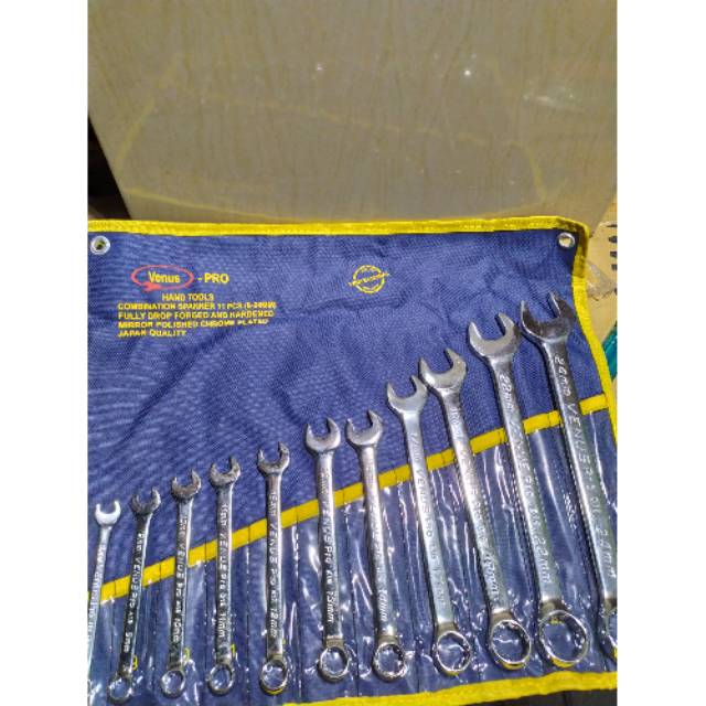 Kunci ring pas 1set venus pro. Uk 8mm- 24mm