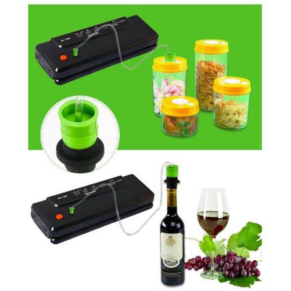 Mall Pompa Vacuum Sealer Multifungsi - SX-100 - Black