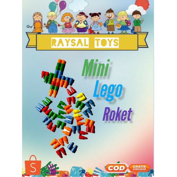 Mainan lego roket/lego jadul miniset isi 100 gram