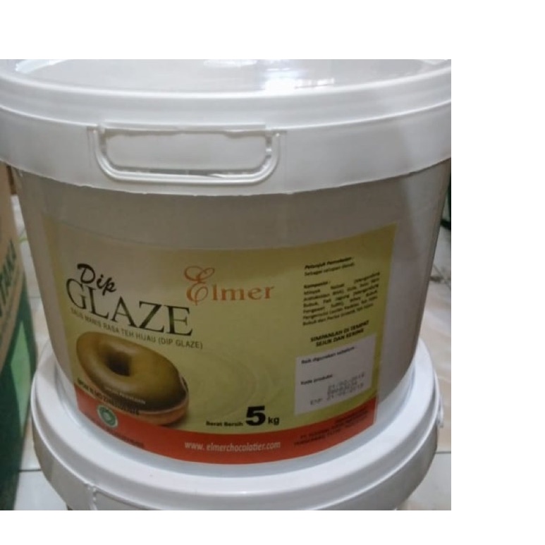 

Topping Donat - Elmer Dip Glaze Green Tea 5kg - Gosend/Grab Only!!