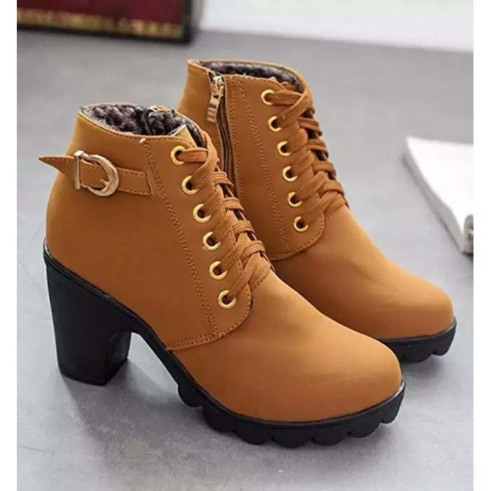 jf12-Sepatu Boots wanita ankle Boots koboy-sepatu boot heel ziper-sepatu boot yks