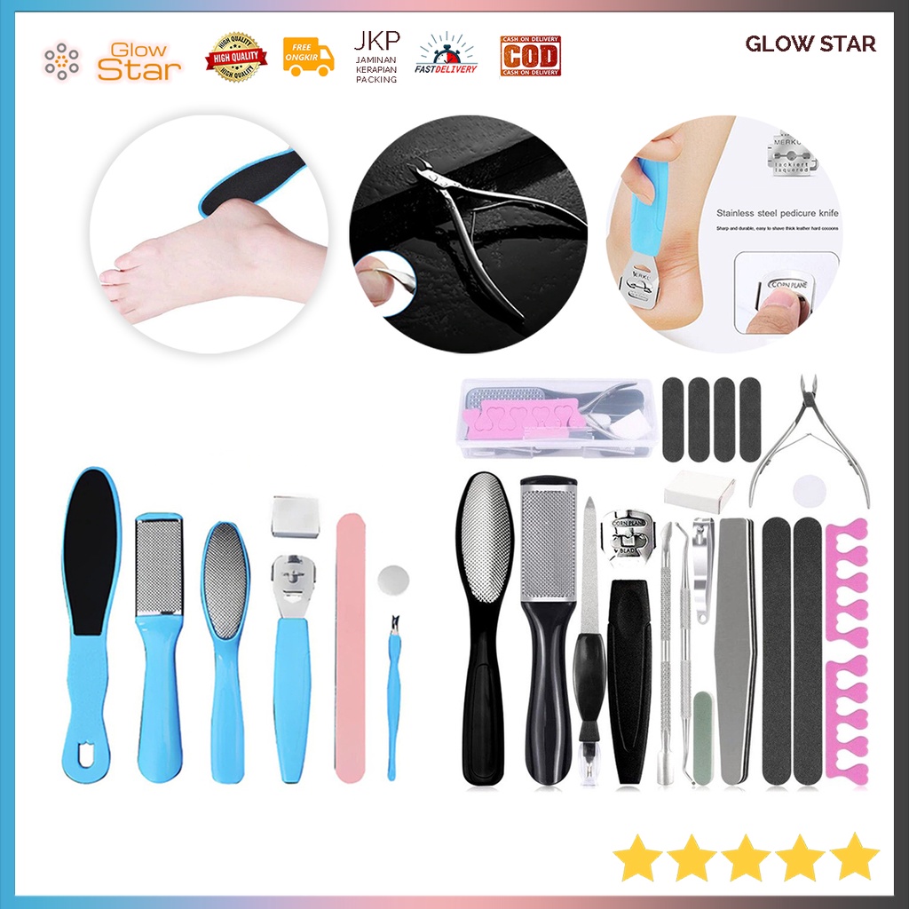 Alat Perawatan Kebersihan Kecantikan Kaki Manicure Pedicure Profesional Foot Care Scraper Set