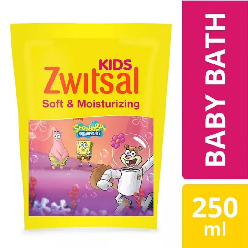 Zwitsal Kids Bubble Bath Beauty / Active 250ml Refill Pouch