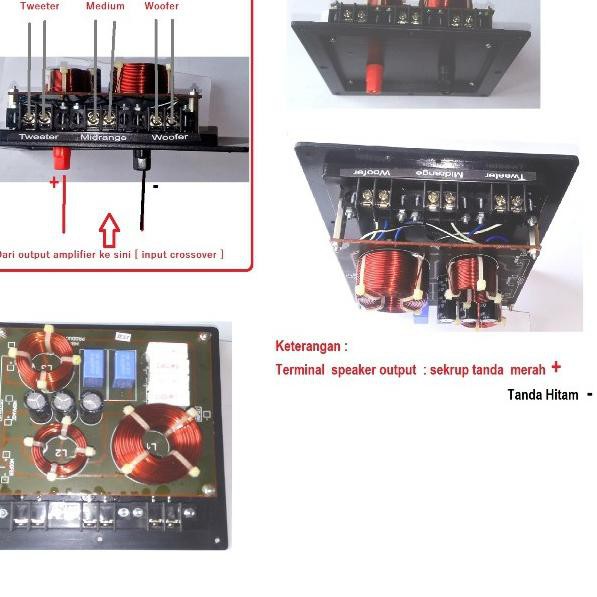 Ready Stock Rakitan paket Plastic Mounting Pasif Crossover 500Watt 3 Way
