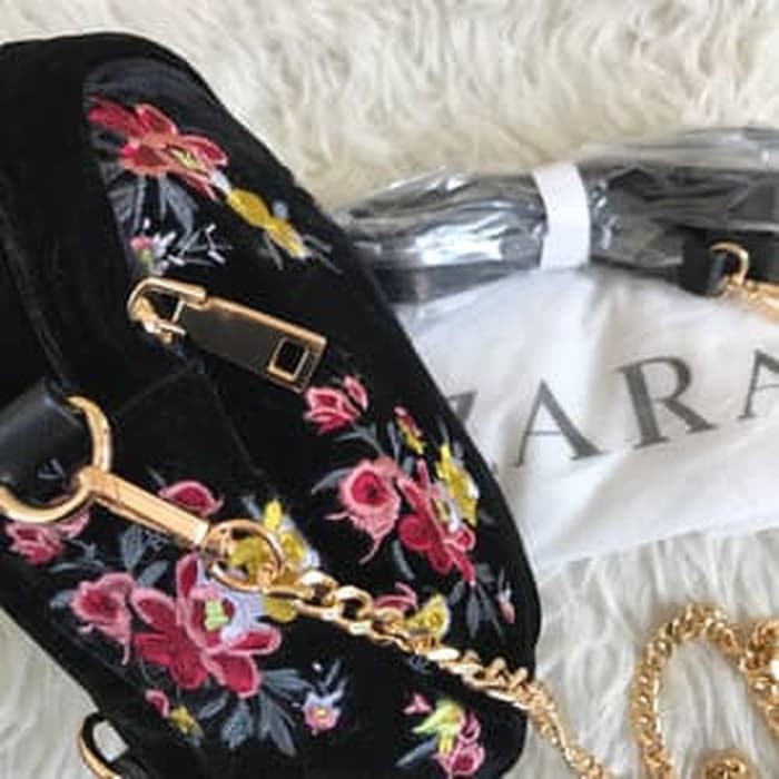 tas zara original 100 persen,supplier tangan 1,tas import berkualitas - Hitam