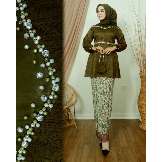 SET KEBAYA TUNIK AMELIA/KEBAYA PESTA/KEBAYA WISUDA/KEBAYA LAMARAN