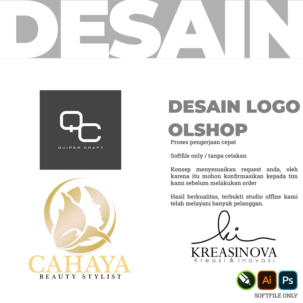 

Desain logo olshop / UMKM profesional paket ekonomis