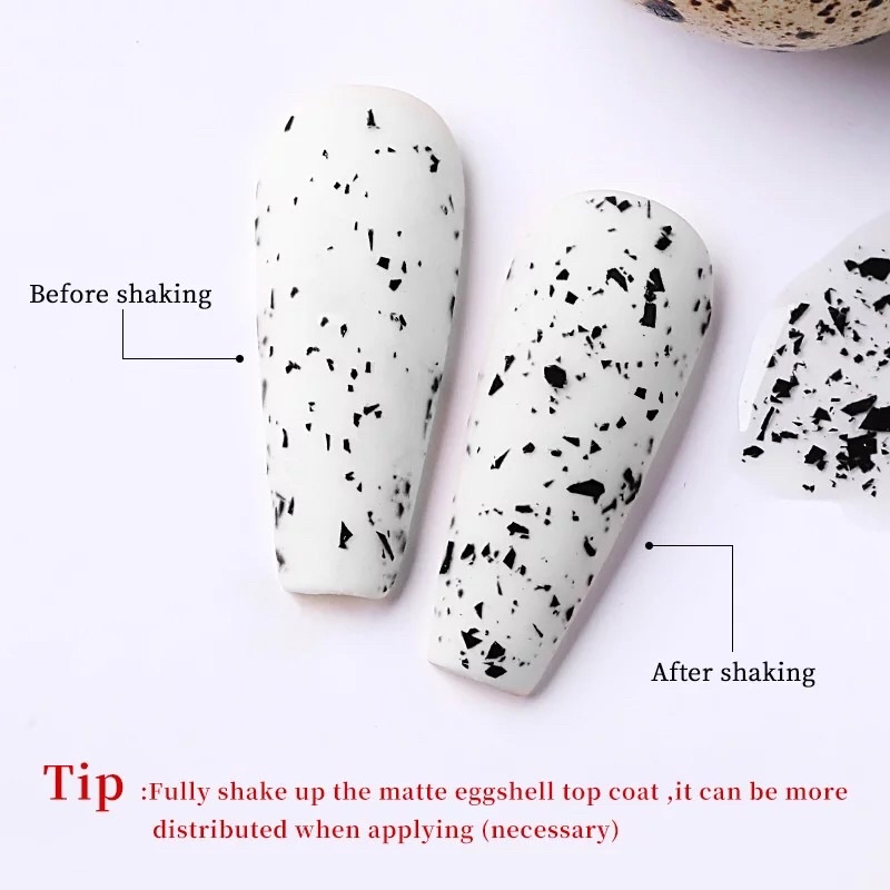 BORN PRETTY 7ml Matte Eggshell Top Coat Nail Soak Off Uv Led Nail Art Matte Top Coat Gel