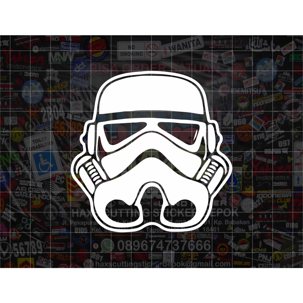 Cutting Sticker Stormtrooper Star Wars Storm Trooper Ukuran 8 Cm