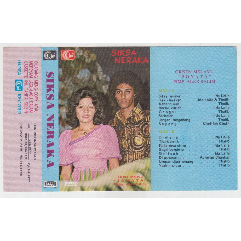 COVER SAMPUL KASET ORKES MELAYU SONATA - SIKSA NERAKA