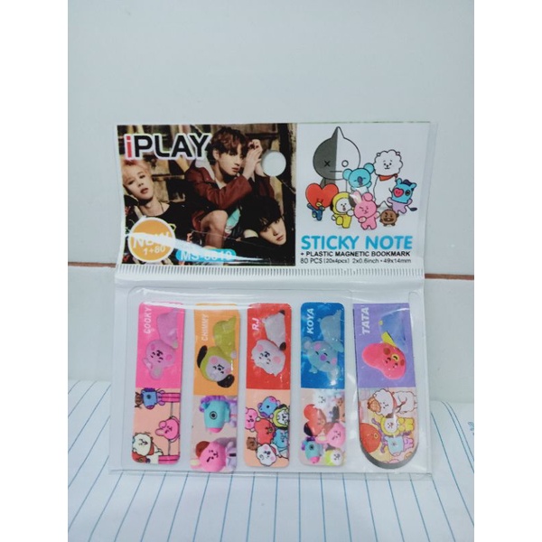 

sticky notes/pembatas buku plastik karakter BT21
