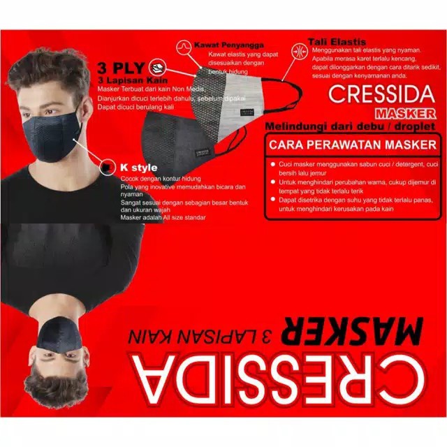 gos Masker Cressida Non Hijab dengan Kawat Penyangga - EAFA.G00004