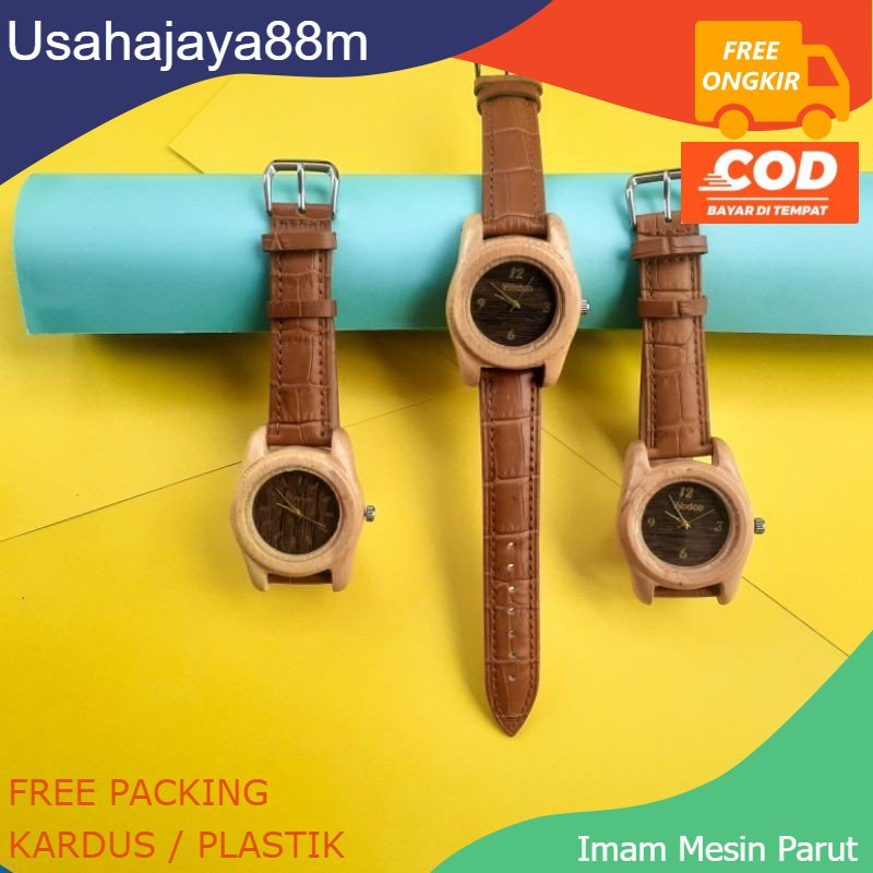 Jam Tangan Kayu Pria Wodco unik premium
