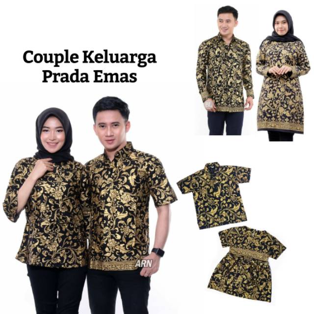 BATIK COUPLE KELUARGA PRADA EMAS BAKUNG - Nivana Batik