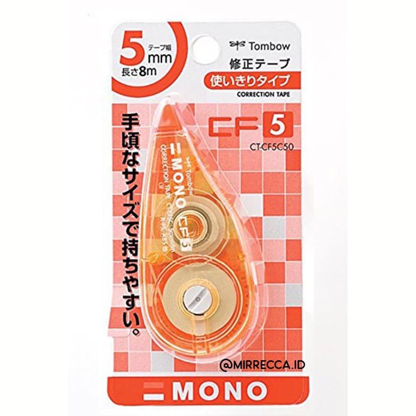 

Tombow Correction Tape 5mm x 8m Transparant Orange CT-CF5C 50