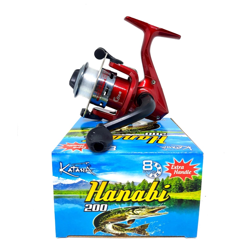 Reel Pancing HANABI 200 8BB Spool Besi Free Handle