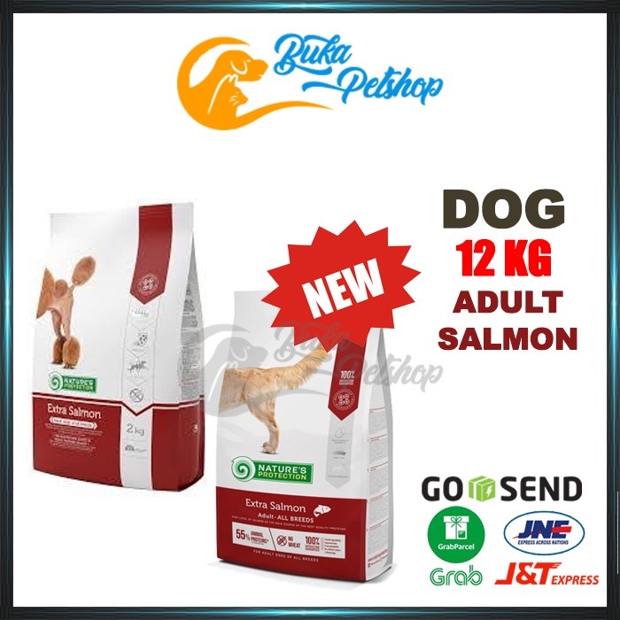 Makanan Anjing NATURE PROTECTION Extra Salmon Dog 12kg [Gojek / Grab ]