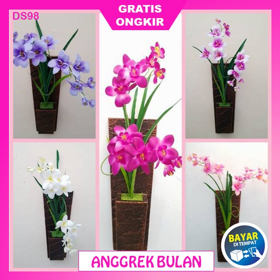 Jual Bunga Tanaman Hias Hiasan Plastik Artificial Kayu Dinding Murah